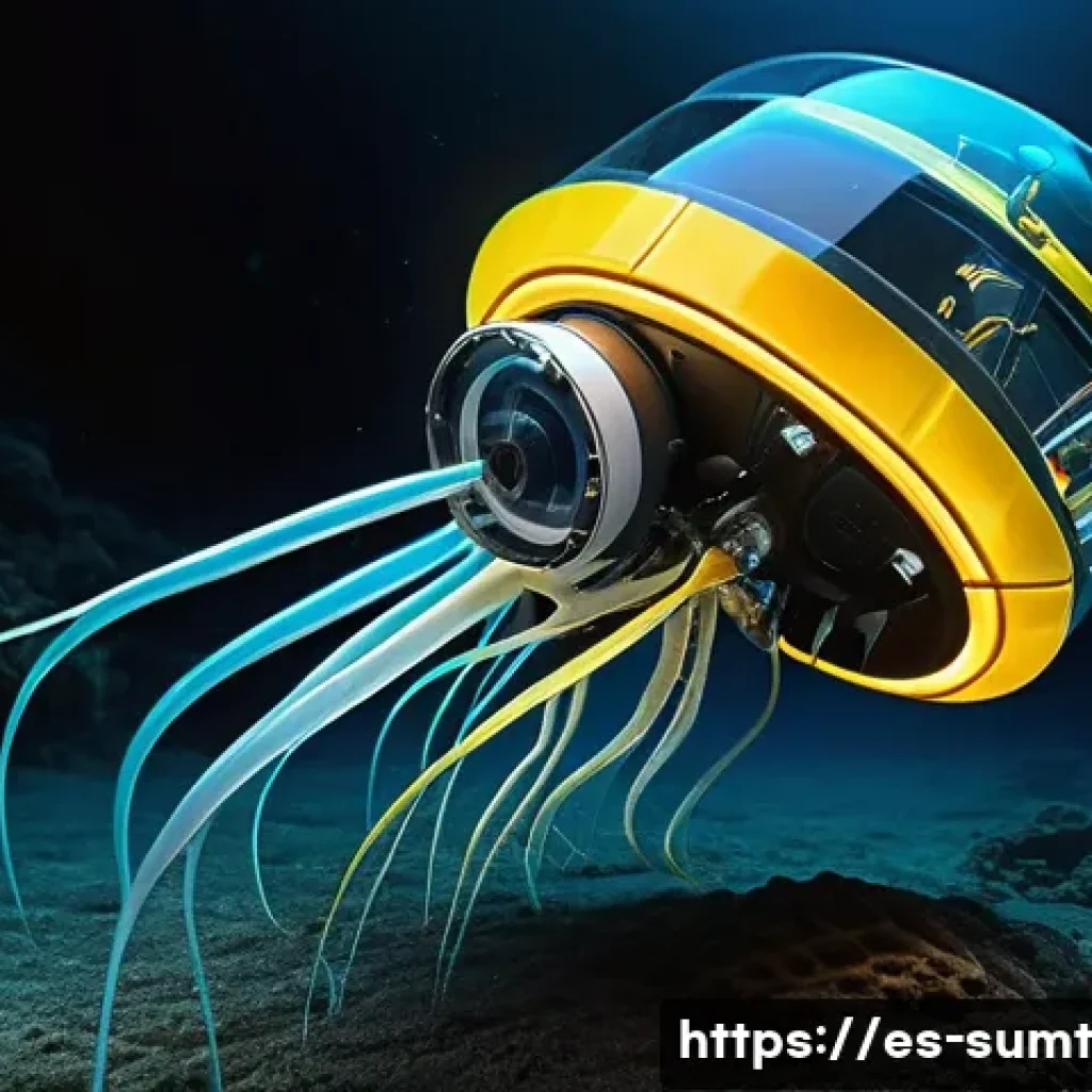 해양 생태계 보호를 위한 국제적 노력 - **Prompt 1: Deep-Sea Exploration by Advanced ROV**
"A highly advanced, sleek robotic underwater ...