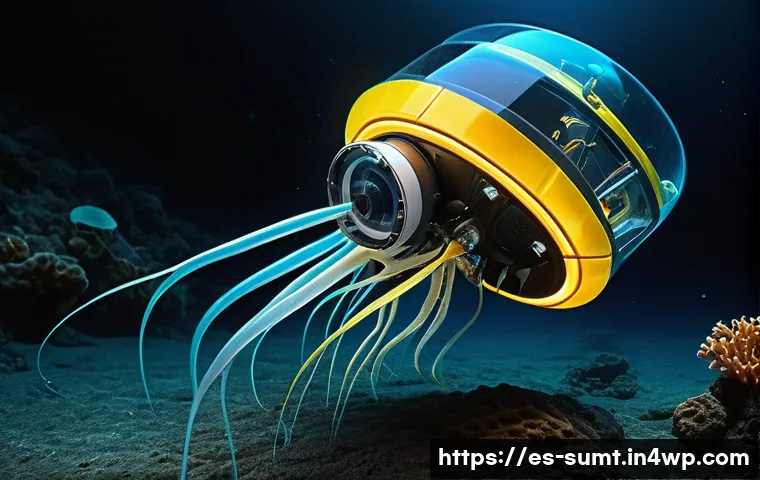 해양 생태계 보호를 위한 국제적 노력 - **Prompt 1: Deep-Sea Exploration by Advanced ROV**
"A highly advanced, sleek robotic underwater ...